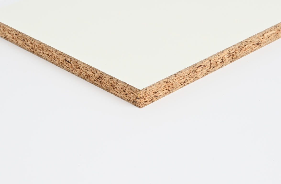 Spån Melamin, Hvid Glat K101SM